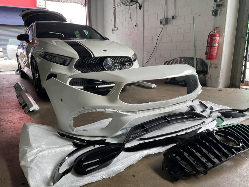 Mercedes Benz W177 A CLASS A45S BODYKIT BUMPER CONVERSION FOR SALOON & HATACHBACK